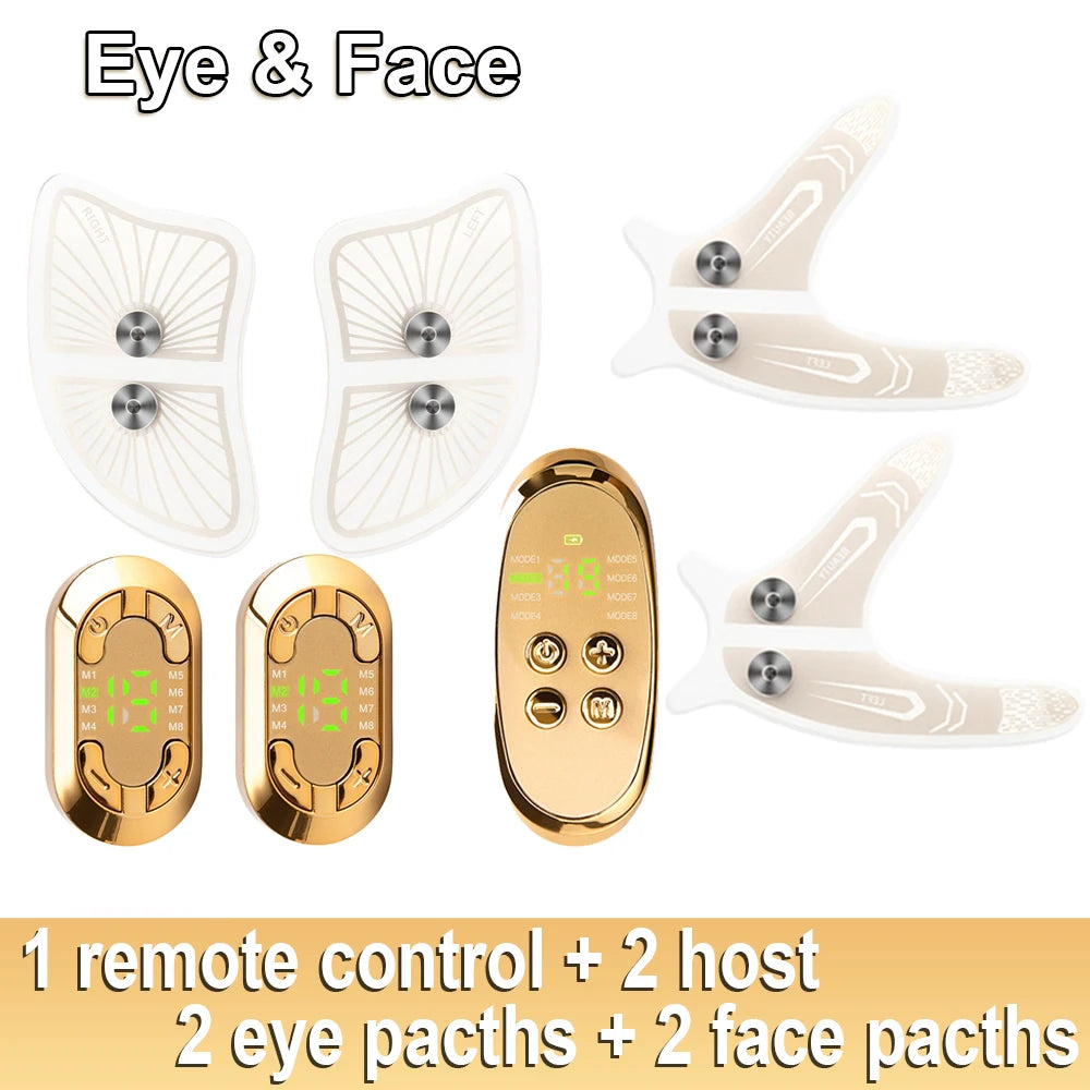 AuraFix EMS gel patches for eye contour firming and collagen stimulation