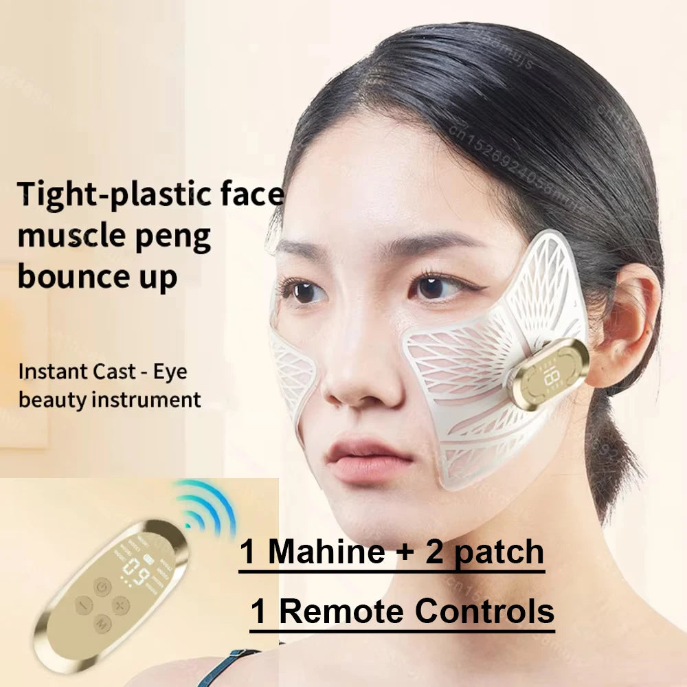 AuraFix EMS device stimulating facial muscles for natural face lift