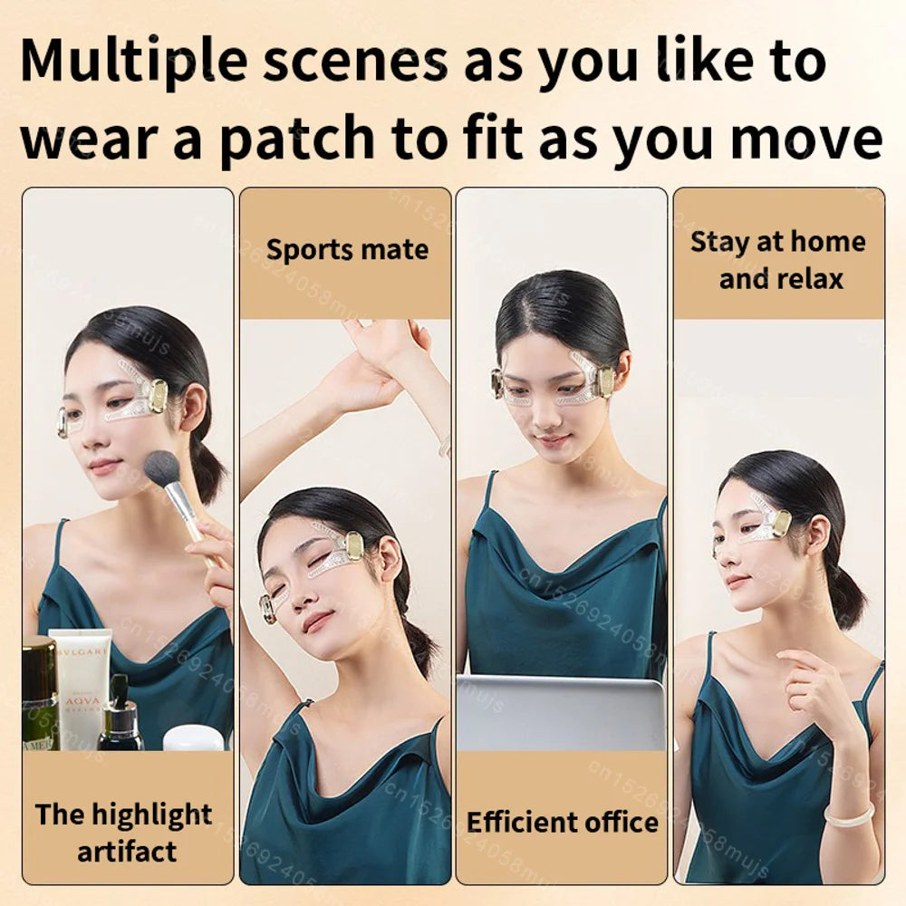 AuraFix EMS eye massager before and after results reducing eye bags