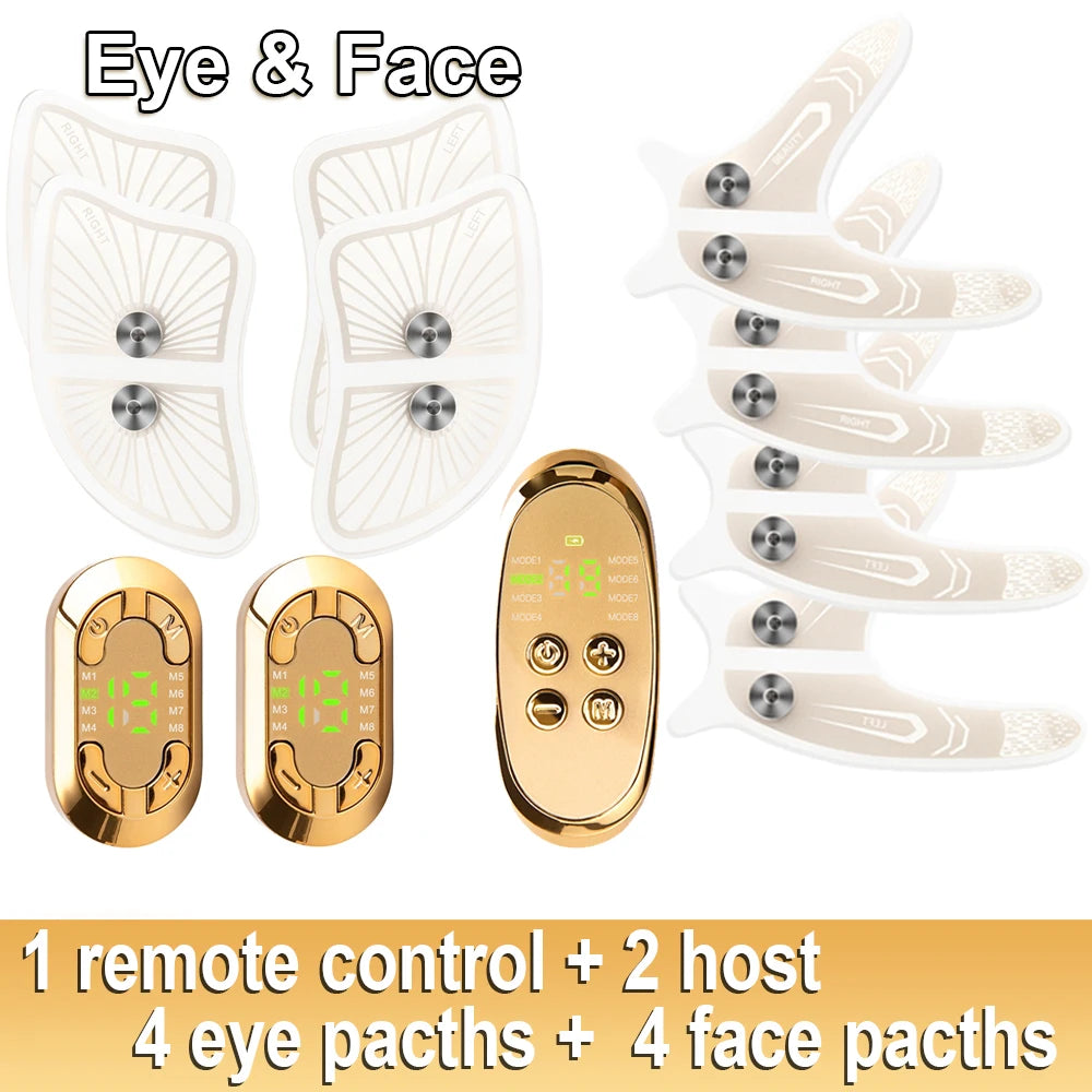 AuraFix professional EMS skincare device reducing puffiness and dark circles